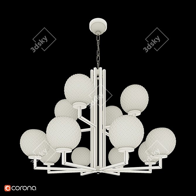 Radiant Glass Chandelier Collection 3D model image 6