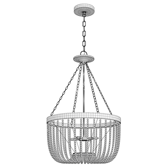 Bergamo Warm Brass Pendant Light 3D model image 2
