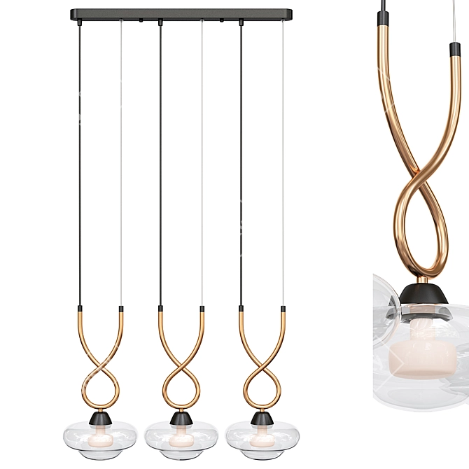 Elegant Yolanda Chandelier 3D model image 1