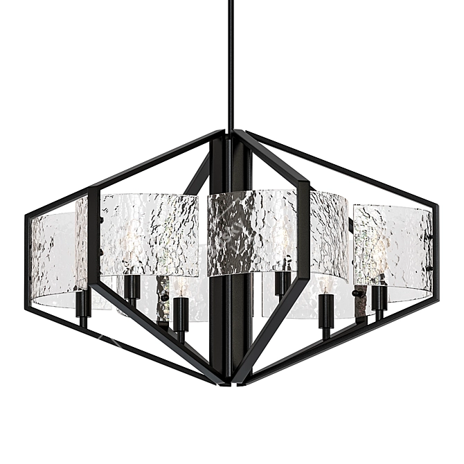 Elegant Golden Chandelier 3162 3D model image 1