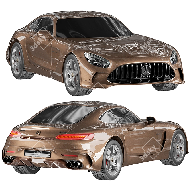 Sleek Mercedes AMG GT Model 3D model image 1