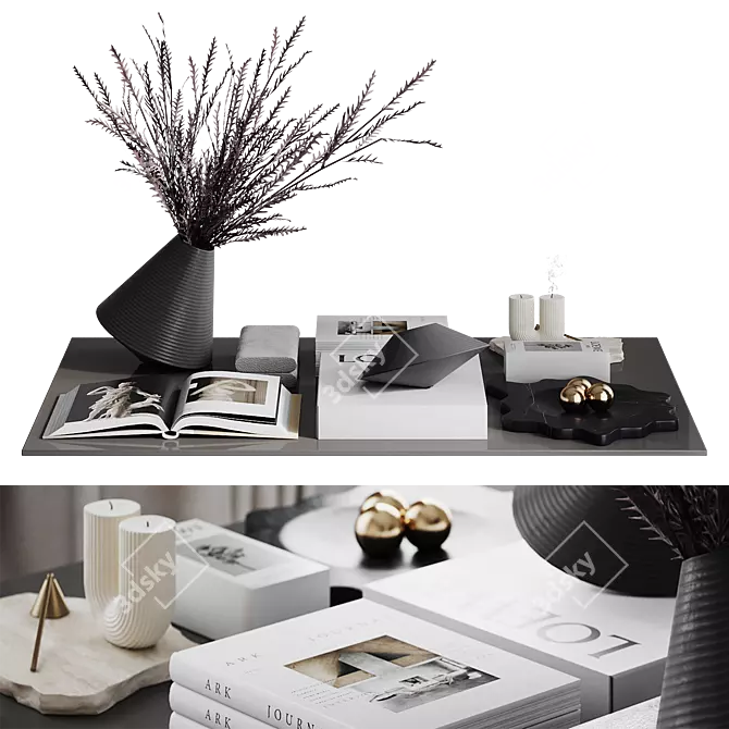 Corner Design Decor Set 3D model image 1