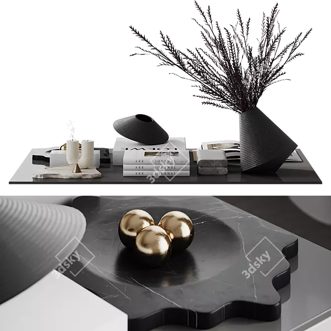 Corner Design Decor Set 3D model image 6