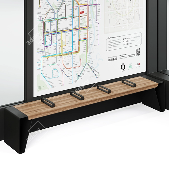 Urban Transit Rest Stop 3D model image 6