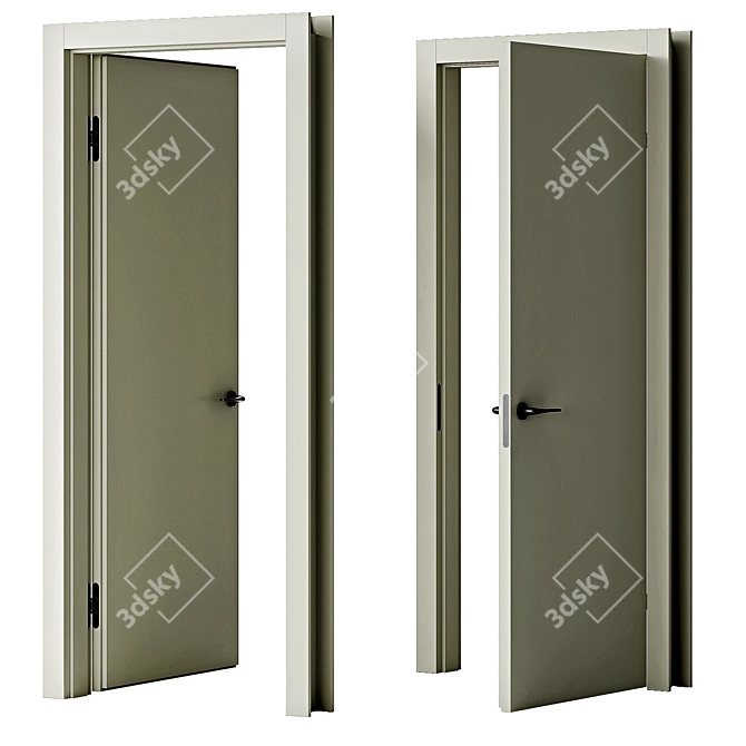 Modern Interior Doors Collection 3D model image 3