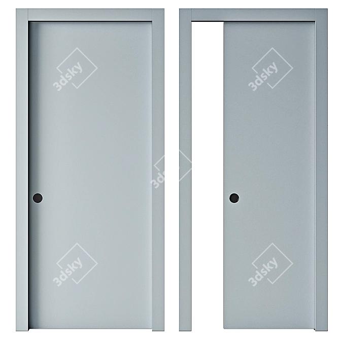 Modern Interior Doors Collection 3D model image 4