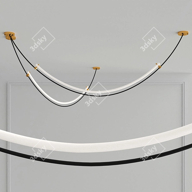 Contemporary Lampatron RILDA Light Fixture 3D model image 2