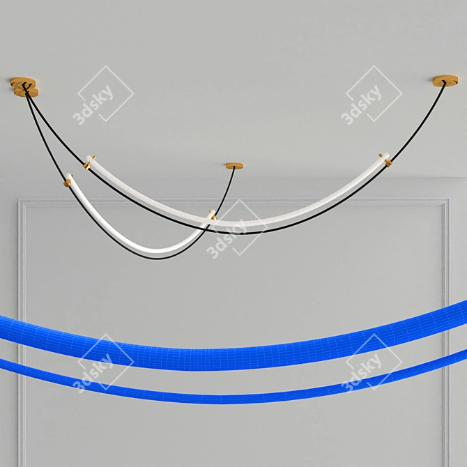 Contemporary Lampatron RILDA Light Fixture 3D model image 3