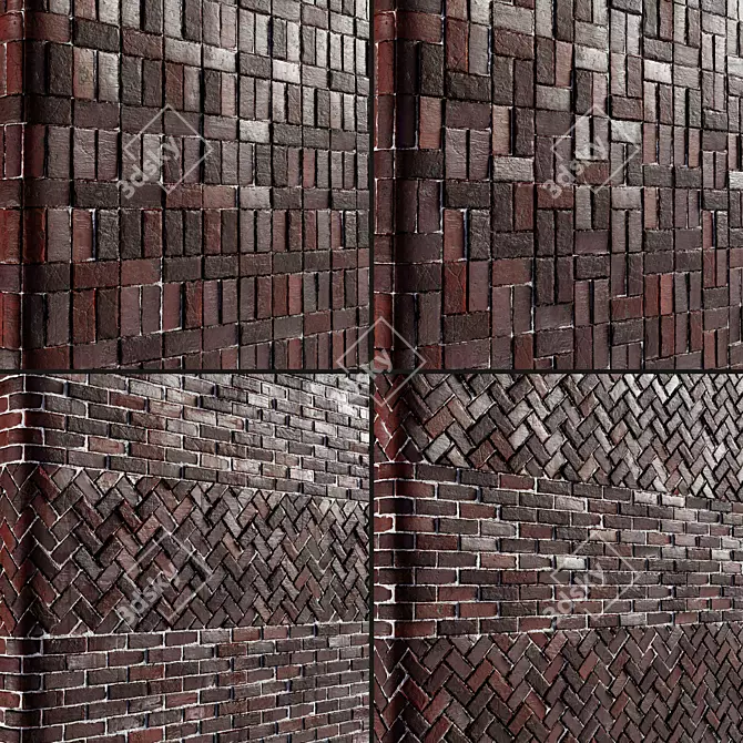 Realistic PBR Brick Materials Set 3D model image 2