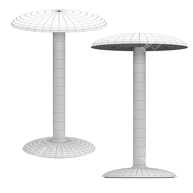 Eco-Circular Portable Table Luminaire 3D model image 3