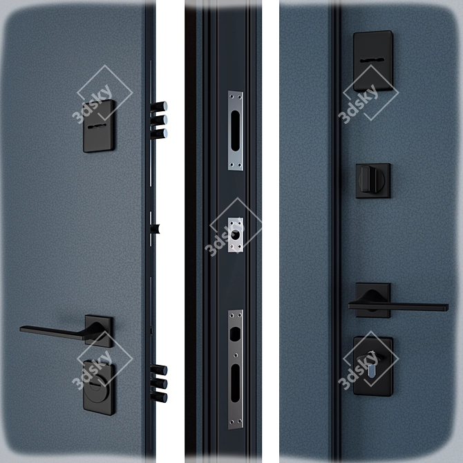 Metal Door Olimpia Abvehr 900x2050mm 3D model image 2