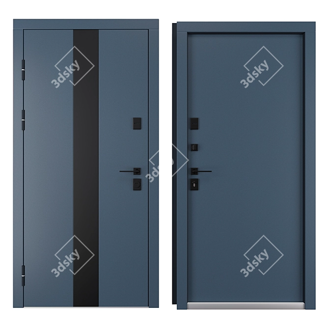 Metal Door Olimpia Abvehr 900x2050mm 3D model image 3
