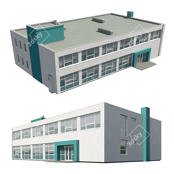 Corona 9 Legacy Office Building 3D model image 1