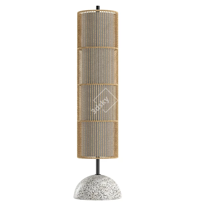 Modern Floor Lamp with UVs 3D model image 1