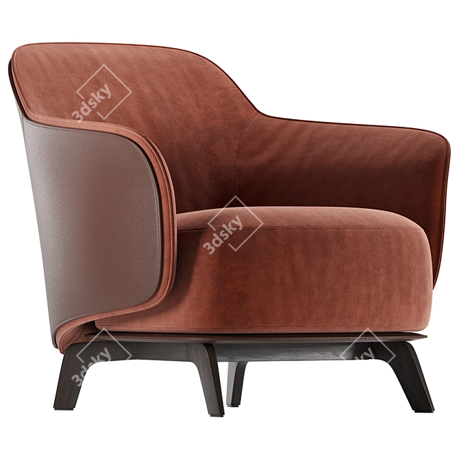 Modern Elegance: Poliform Kaori Armchair 3D model image 3