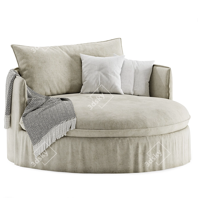 Neva Round Daybed 2015 Design 3D model image 1