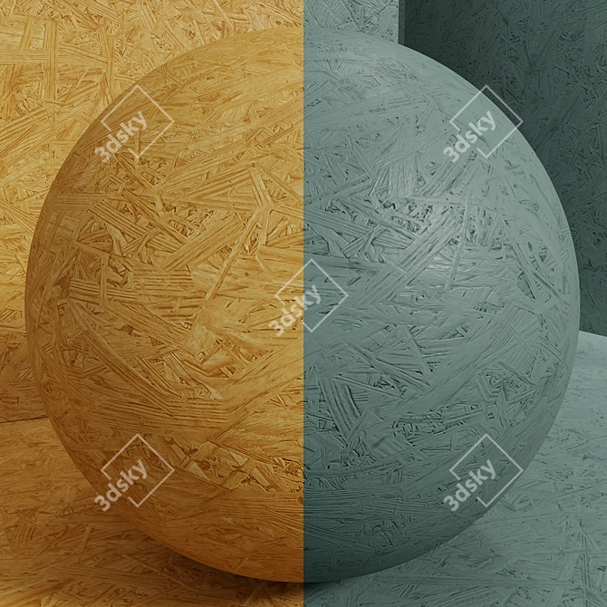 Seamless Wood OSB Set 3D model image 6
