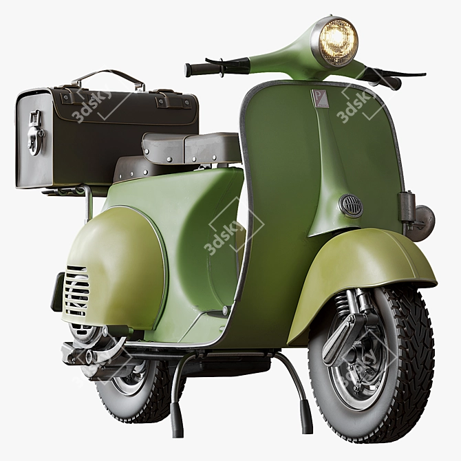 Classic Italian Vespa Scooter 3D model image 1