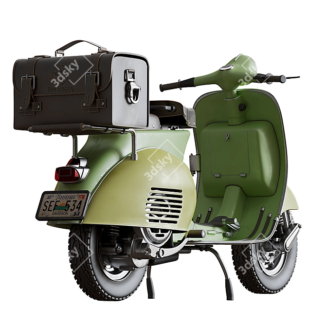 Classic Italian Vespa Scooter 3D model image 4