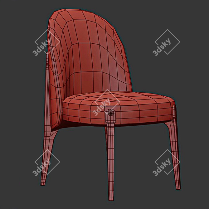 Modern Ames Dining Chair in 3D 3D model image 5