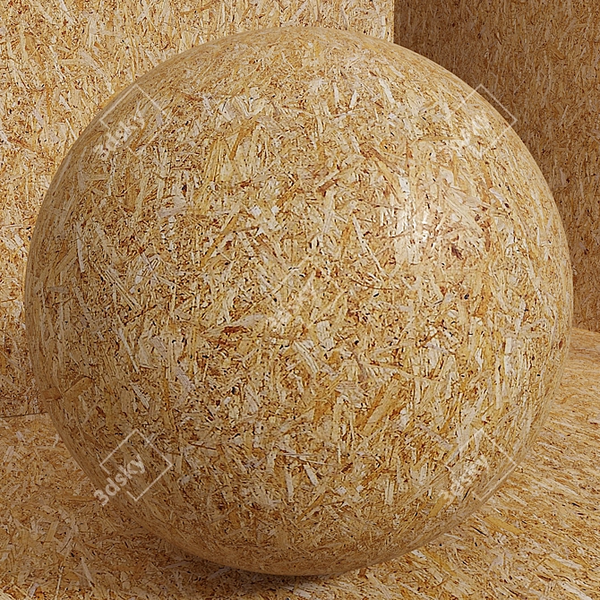 Seamless Wood OSB Material Set 3D model image 7