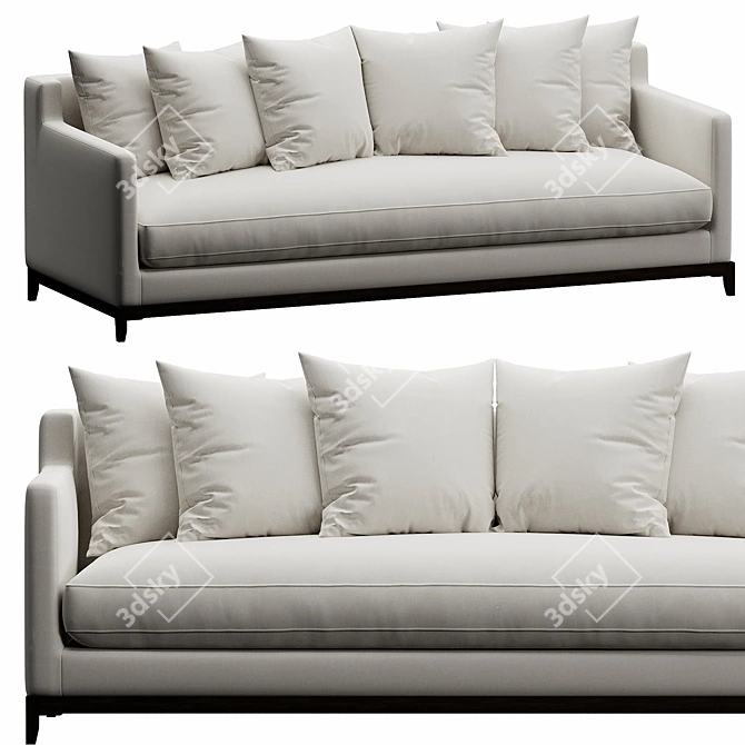 Modern Collaroy Scatter Back Sofa 3D model image 1