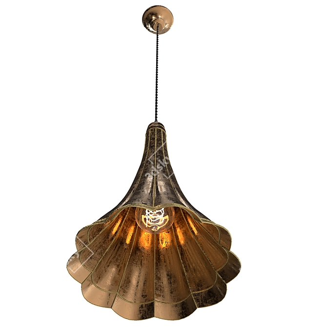 Vintage Gramophone Pendant Light 3D model image 2