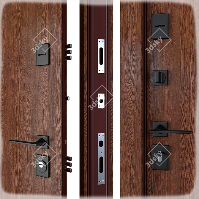 Paradise Metal Entry Door, Abvehr 3D model image 2