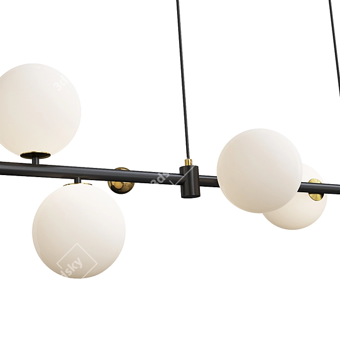 Sleek Modern Pendant Light 3D model image 2