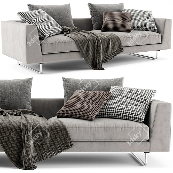 Modern Jesse Brian 2-Seater Sofa 3D model image 1