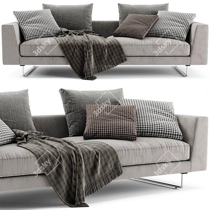 Modern Jesse Brian 2-Seater Sofa 3D model image 2