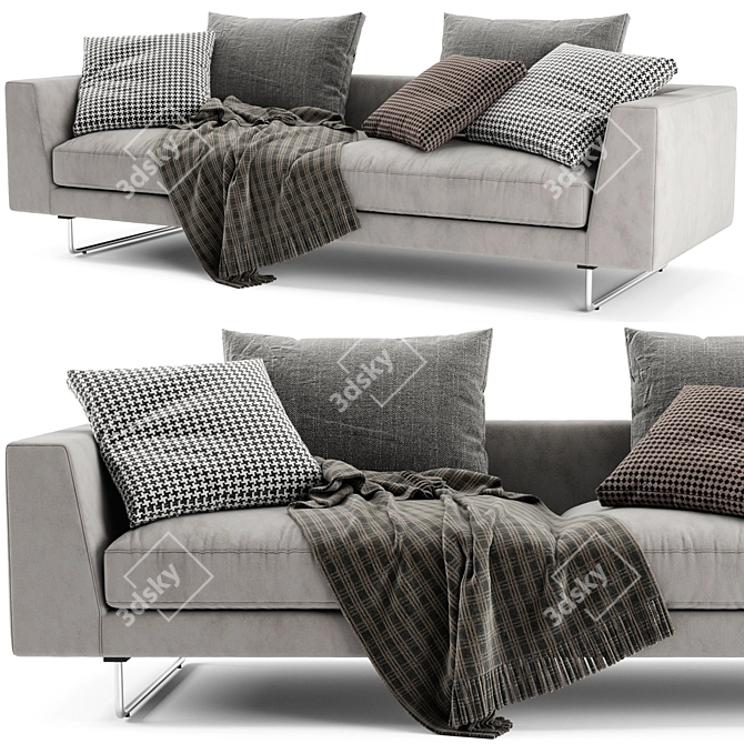 Modern Jesse Brian 2-Seater Sofa 3D model image 3