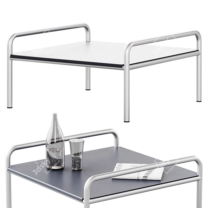 Onsen Side Table: Sleek Elegance 3D model image 1