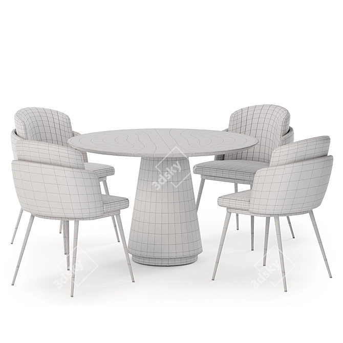 Asteria Dining Set - Modern Elegance 3D model image 4