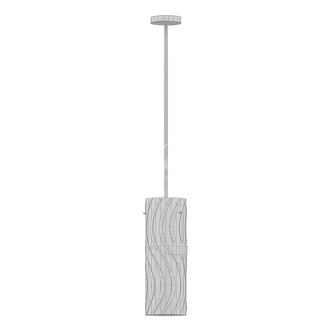 Sleek Colebrook Cylinder Pendant Light 3D model image 3