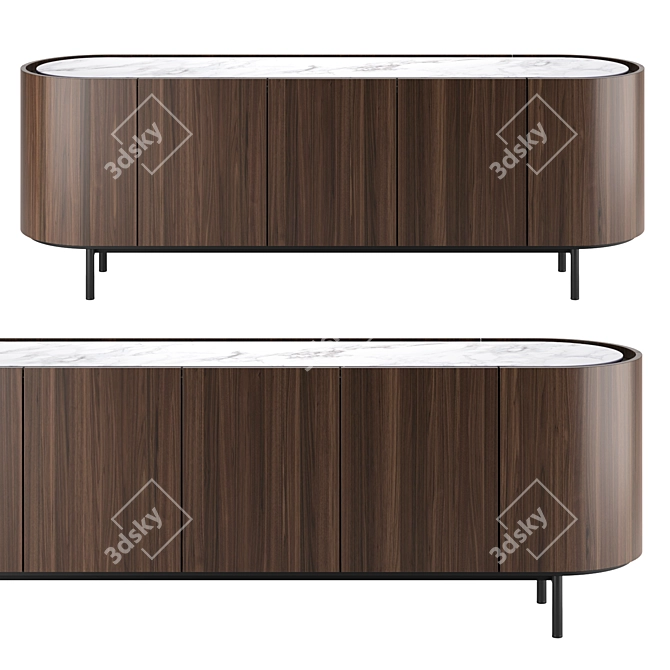  Scandinavian Elegance: LAKE Sideboard 3D model image 1