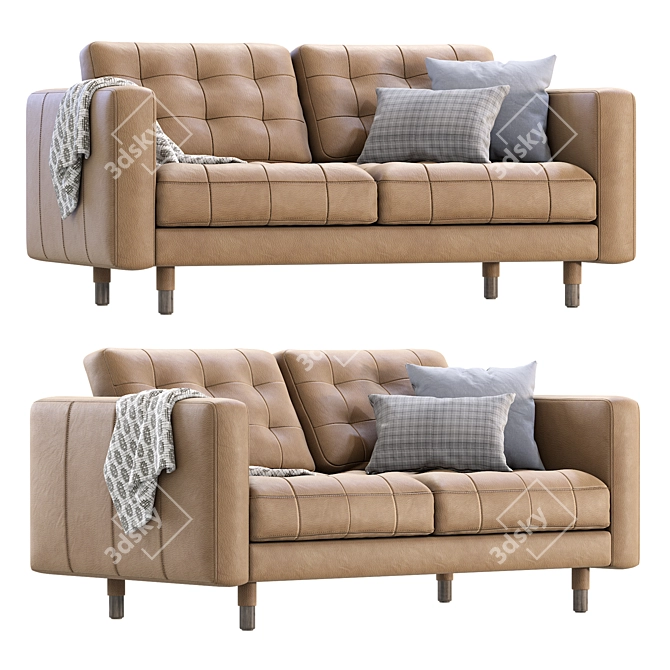 IKEA MORABO Leather Sofa for Modern Living 3D model image 2