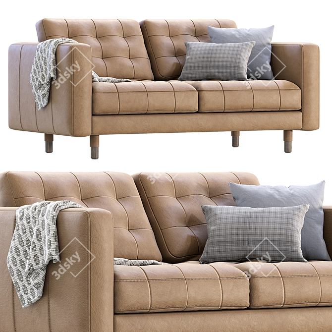 IKEA MORABO Leather Sofa for Modern Living 3D model image 3