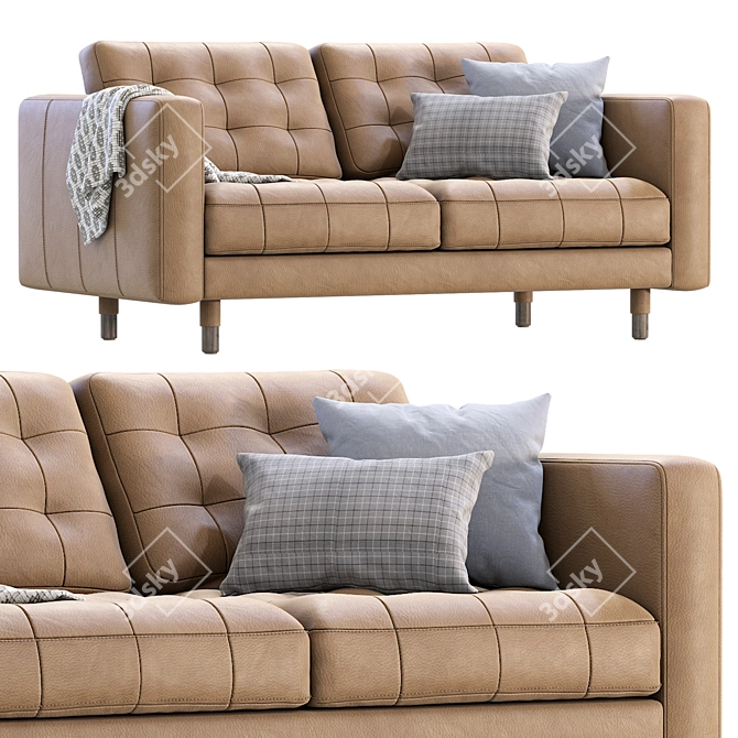 IKEA MORABO Leather Sofa for Modern Living 3D model image 4