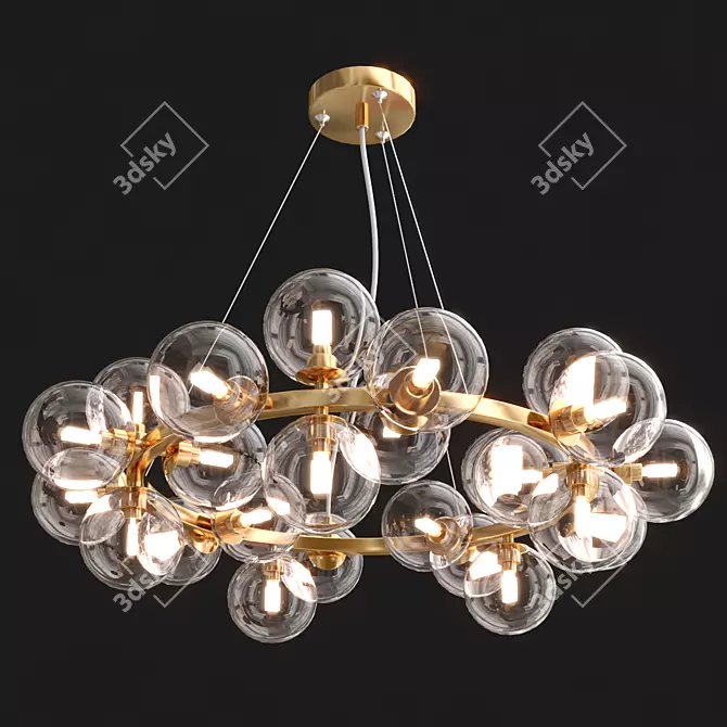 Maytoni Dallas Gold Pendant Chandelier 3D model image 1