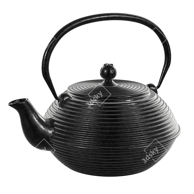 Traditional Chinese Teapot 4K Textures 3D model image 1