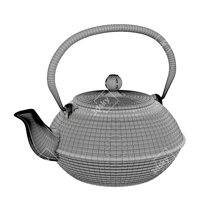 Traditional Chinese Teapot 4K Textures 3D model image 4