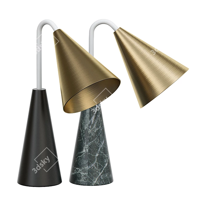 Marble Table Lamp: ImperiumLoft Elegance 3D model image 1