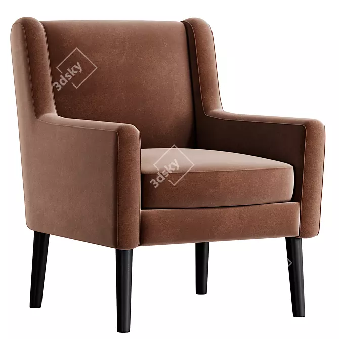  sleek Jude Armchair design 3D model image 2