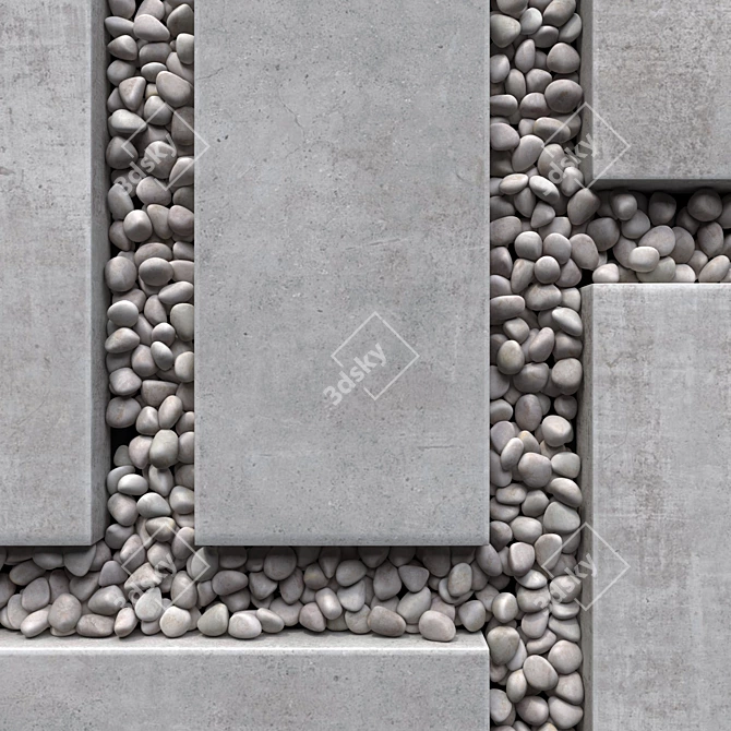 Smooth Paving Pebble Set 3D model image 2