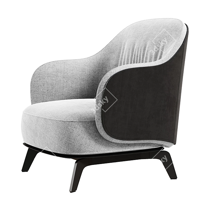 Minimalist Poliform Kaori Armchair 3D model image 5