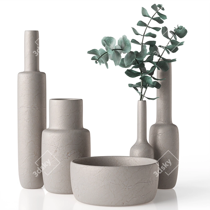 Eucalyptus Vases 3D model image 1