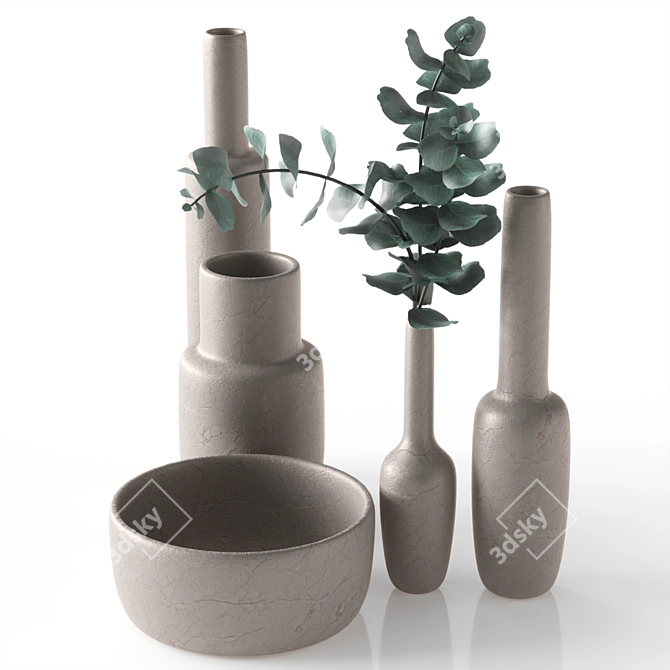 Eucalyptus Vases 3D model image 2