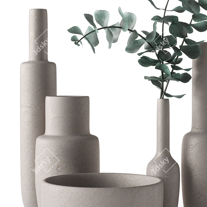 Eucalyptus Vases 3D model image 3