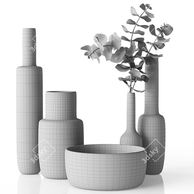 Eucalyptus Vases 3D model image 5